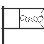 vidaXL Cadre de lit métal avec tête de lit noir 100x200 cm