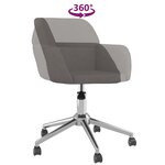 vidaXL Chaises pivotantes à manger lot de 2 Gris foncé Tissu