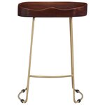 vidaXL Tabourets de bar Gavin lot de 2 bois de manguier massif