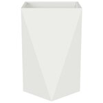 vidaXL Jardinière 2 Pièces Blanc 50 x 50 x 75 cm Acier