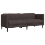 vidaXL Ensemble de canapés 2 Pièces marron foncé tissu