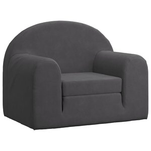 vidaXL Canapé-lit pour enfants Anthracite Peluche douce