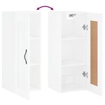 vidaXL Armoire murale blanc brillant 34 5x34x90 cm bois d'ingénierie