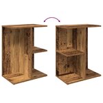 vidaXL Table de chevet vieux bois 46 5x29x61 cm bois d'ingénierie