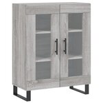 vidaXL Buffet haut Sonoma gris 69 5x34x180 cm Bois d'ingénierie