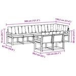 vidaXL Ensemble de canapés d'extérieur 8 Pièces Blanc et crème