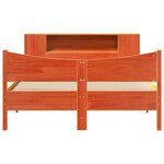 vidaXL Cadre de lit sans matelas cire marron 120x200cm bois pin massif