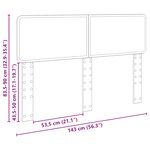 vidaXL Tête de lit Gris Sonoma 140 cm Bois d'ingénierie