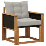 vidaXL Sofa de milieu extérieur Bois d'Acacia Massif Naturel
