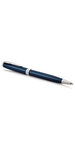 Parker sonnet stylo bille  bleu satiné  recharge noire pointe moyenne  coffret cadeau