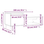 vidaXL Table basse Chêne marron 100x50x45 cm Bois d'ingénierie