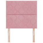 vidaXL Tête de lit en velours rose 100 cm avec blocs diamants