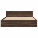 vidaXL Cadre de lit tête de lit sans matelas chêne marron 200x200 cm