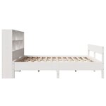 vidaXL Lit bibliothèque sans matelas blanc 140x200 cm bois pin massif