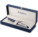 Waterman expert l'essence du bleu stylo roller  bleu  recharge noire pointe fine  coffret cadeau