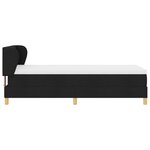 Lit box spring vidaXL avec matelas - Noir  90x190 cm  Tissu
