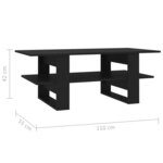 vidaXL Table basse Noir 110x55x42 cm Aggloméré