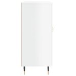 vidaXL Buffet blanc brillant 90x34x80 cm bois d'ingénierie