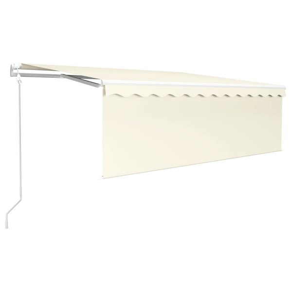 vidaXL Auvent automatique rétractable avec store 4x3 m Crème