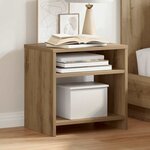 vidaXL Tables de chevet 2 Pièces chêne artisanal bois d'ingénierie