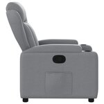 vidaXL Fauteuil inclinable en tissu gris clair