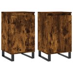 vidaXL Buffets 2 Pièces chêne fumé 40x35x70 cm bois d'ingénierie