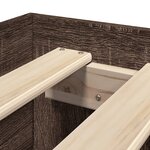 vidaXL Cadre de lit sans matelas chêne marron 90x200cm bois ingénierie