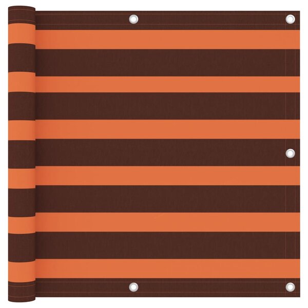 vidaXL Écran de balcon Orange et marron 90x300 cm Tissu Oxford