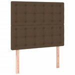 vidaXL Cadre de lit sans matelas marron foncé 90x200 cm tissu