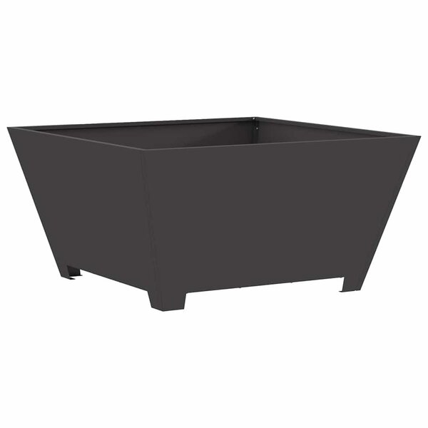 vidaXL Brasero Noir 80 x 80 x 40 cm Acier patiné