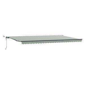 vidaXL Auvent Rétractable with Vert et blanc 600 × 350 cm tissu