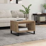 vidaXL Table basse chêne artisanal 60 x 50 x 40 cm Bois d'ingénierie