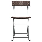 vidaXL Chaises de bistrot pliantes lot de 2 Résine tressée et acier