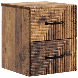 vidaXL Cabinet de chevet mural Bois ancien 34 5 x 33 x 40 cm