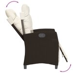 vidaXL Ensemble à manger de jardin 5 Pièces et coussins marron poly rotin