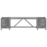 vidaXL Banc de jardin avec 2 jardinières 150 cm bois d'acacia gris