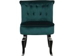 Fauteuil en velours "louisa" - 1 place - bleu canard