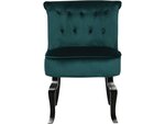 Fauteuil en velours "Louisa" - 1 place - Bleu canard