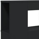 vidaXL Tête de lit à LED noir 200x18 5x103 5 cm bois d'ingénierie