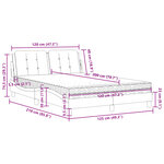 vidaXL Lit avec matelas noir 120x200 cm similicuir