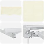vidaXL Auvent Rétractable Crème 250x200 cm tissu