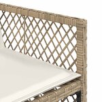 vidaXL Ensemble à manger de jardin et coussins 11 Pièces beige poly rotin