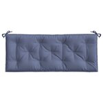 vidaXL Coussins de banc de jardin lot de 2 bleu marine 120x50x7 cm