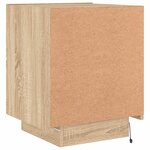 vidaXL Armoire de chevet avec lumières LED chêne sonoma