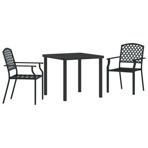 vidaXL Ensemble de salle à manger pour jardin 3 Pièces Anthracite