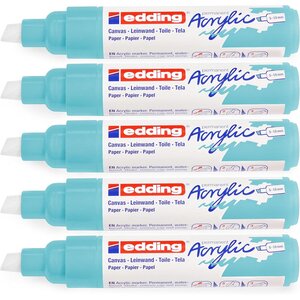 Marqueur acrylique large 5000 bleu pastel 5-10 mm x 5 EDDING
