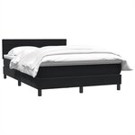 vidaXL Sommier à lattes de lit avec matelas noir 160x210 cm velours