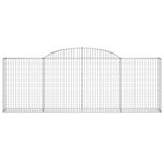 vidaXL Paniers à gabions arqués 13 Pièces 300x30x100/120 cm fer galvanisé