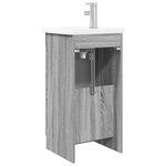 vidaXL Meuble de salle de bain avec évier Sonoma gris