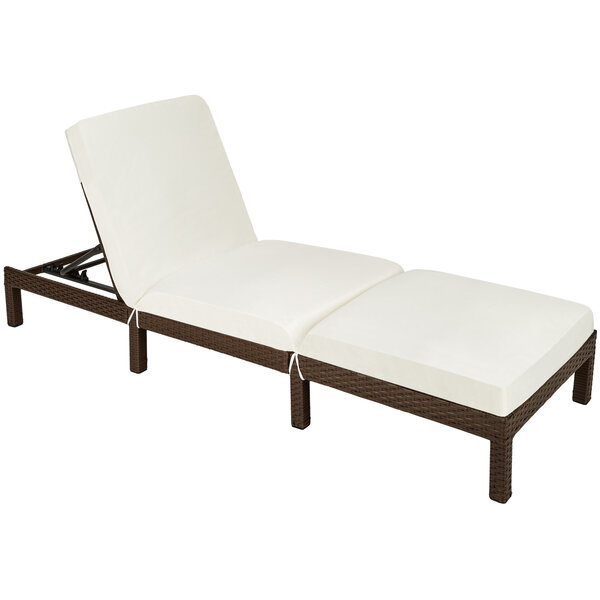 Tectake Bain de soleil SOFIA 5 positions - marron